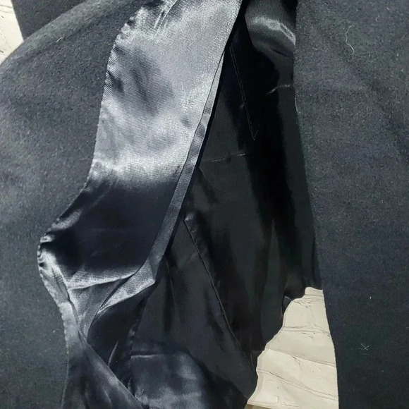 Vintage Conte di Milano Double Breasted Navy Wool Cashmere Trench Coat Men's L44 - Picture 13 of 17